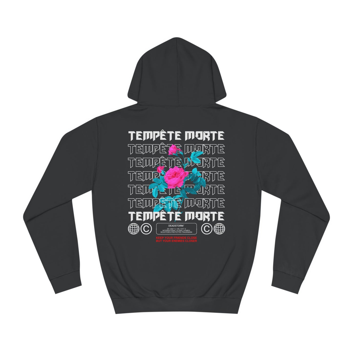 TEMPETE MORTE Rose - Unisex College Hoodie